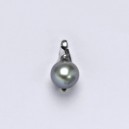 Stříbrný přívěšek s přírodní perlou šedorůžovou